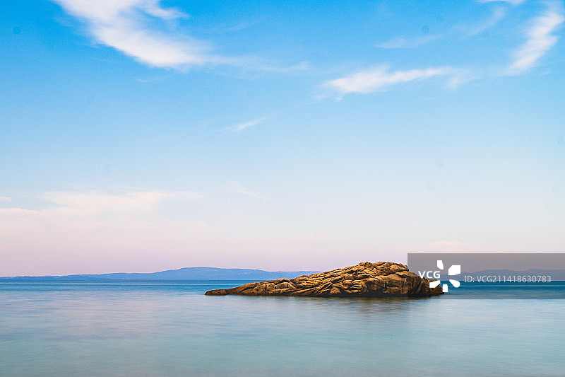 希腊锡索尼亚海天景色图片素材