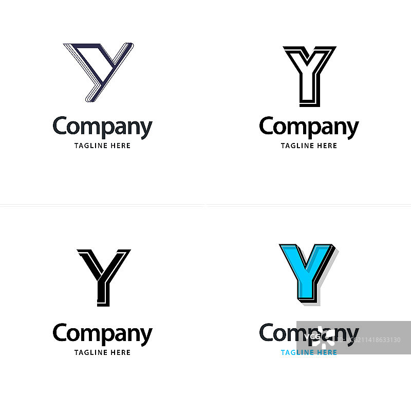 字母Y创意现代logo包设计图片素材