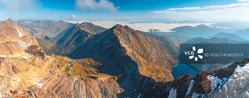 美国蒙大拿州海伦娜雪山全景图片素材