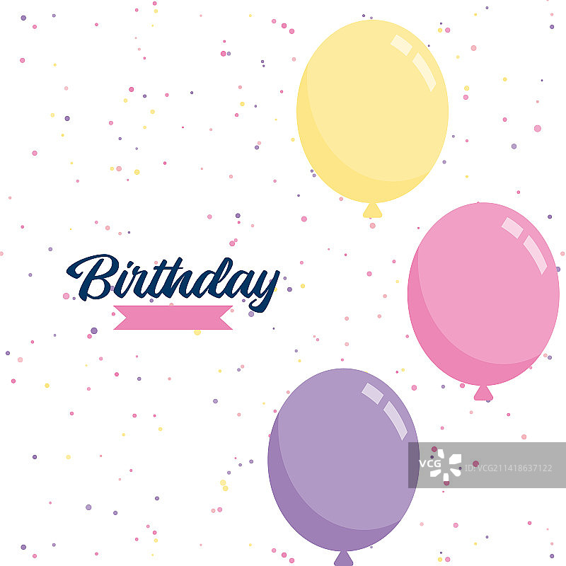 生日快乐气球背景图片素材