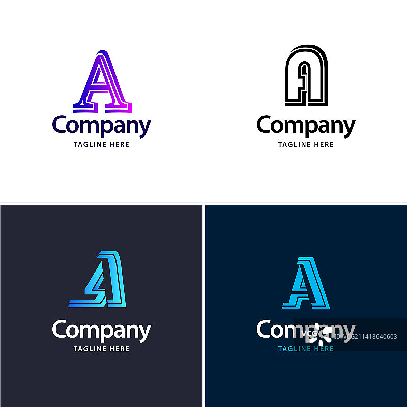 字母A大标志包设计创意现代图片素材