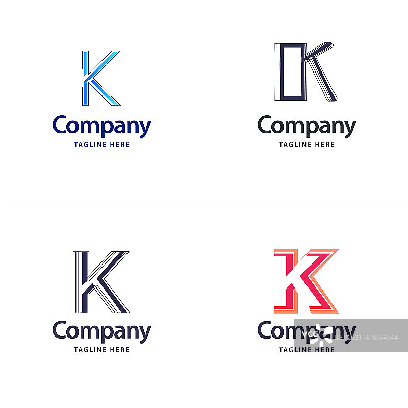 字母K创意现代Logo设计图片素材