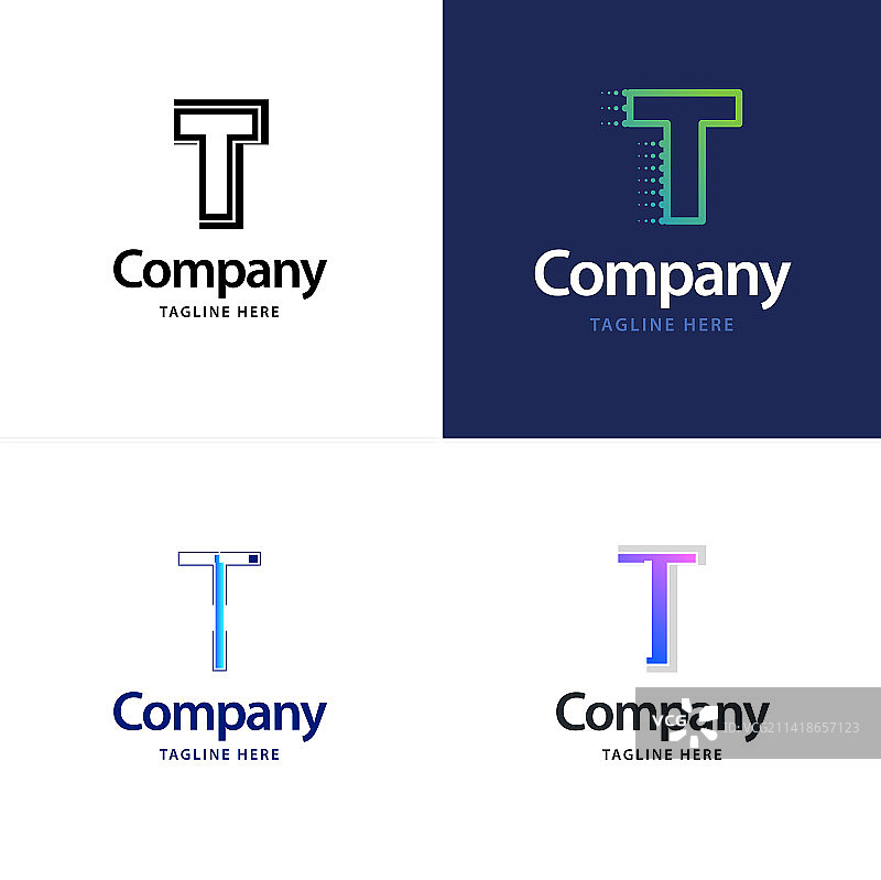 字母T大logo包创意现代设计图片素材