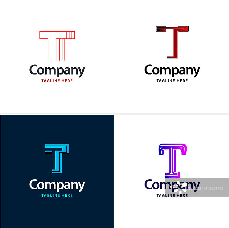 字母T大logo包创意现代设计图片素材