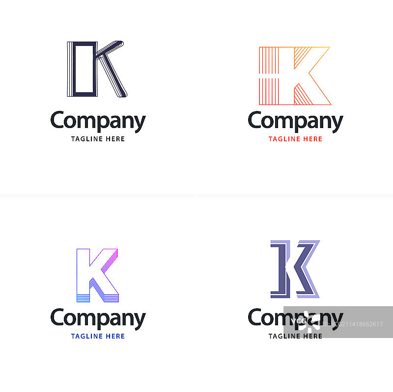 字母K创意现代Logo设计图片素材