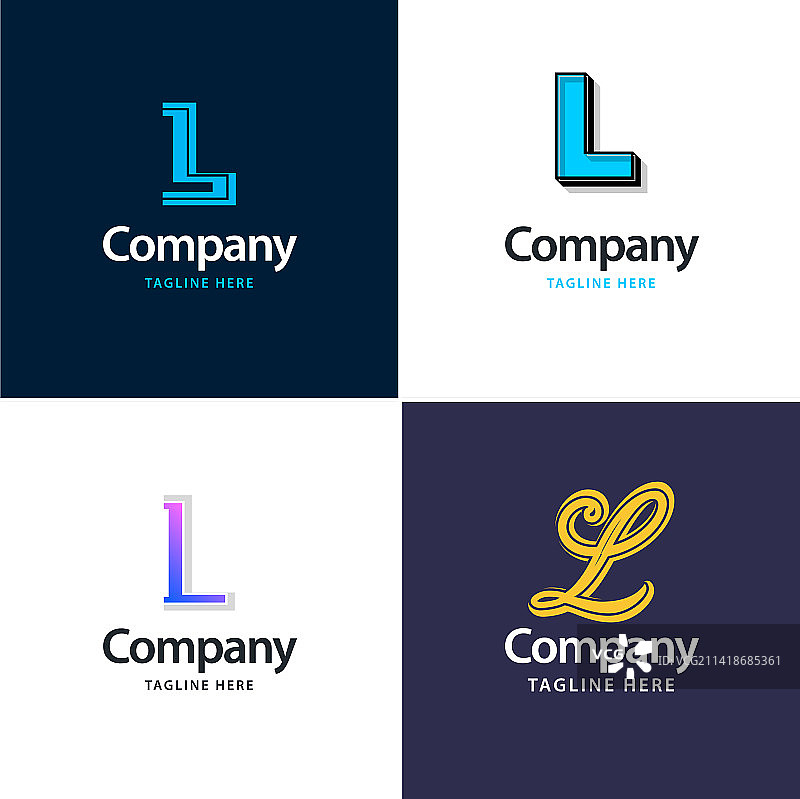 字母L大logo包设计创意现代图片素材