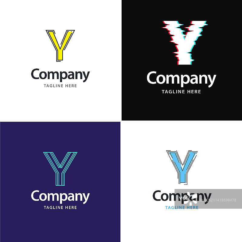 字母Y创意现代logo包设计图片素材