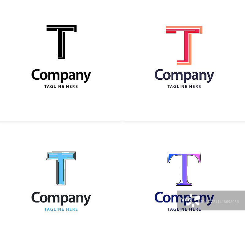 字母T大logo包创意现代设计图片素材