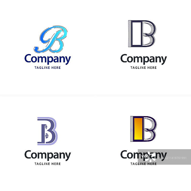 字母B大标志创意现代设计图片素材