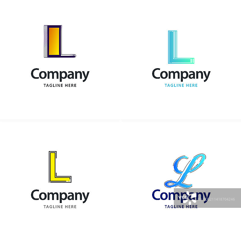 字母L大logo包设计创意现代图片素材