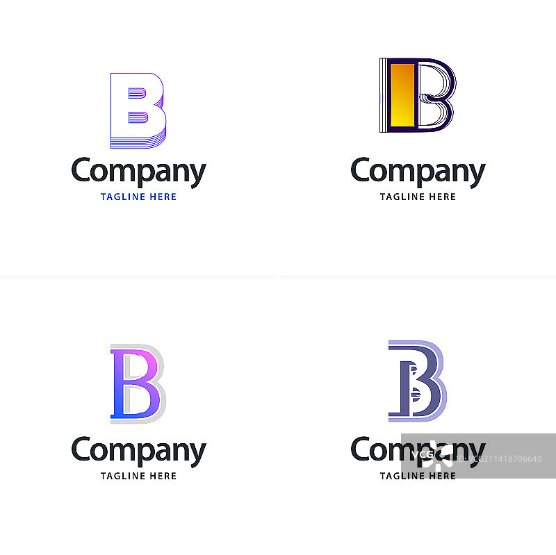 字母B大标志创意现代设计图片素材
