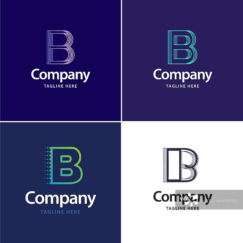 字母B大标志创意现代设计图片素材