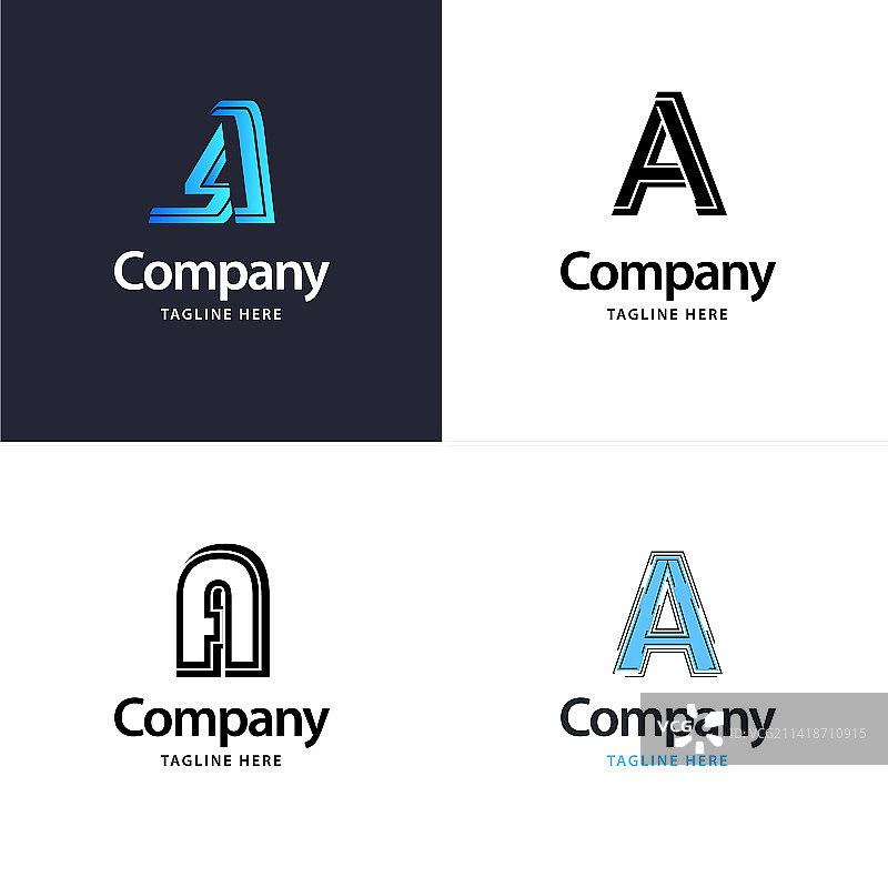 字母A大标志包设计创意现代图片素材