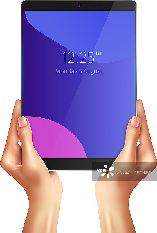 手持平板电脑构图图片素材