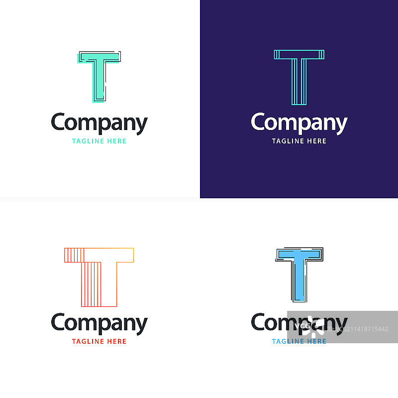 字母T大logo包创意现代设计图片素材