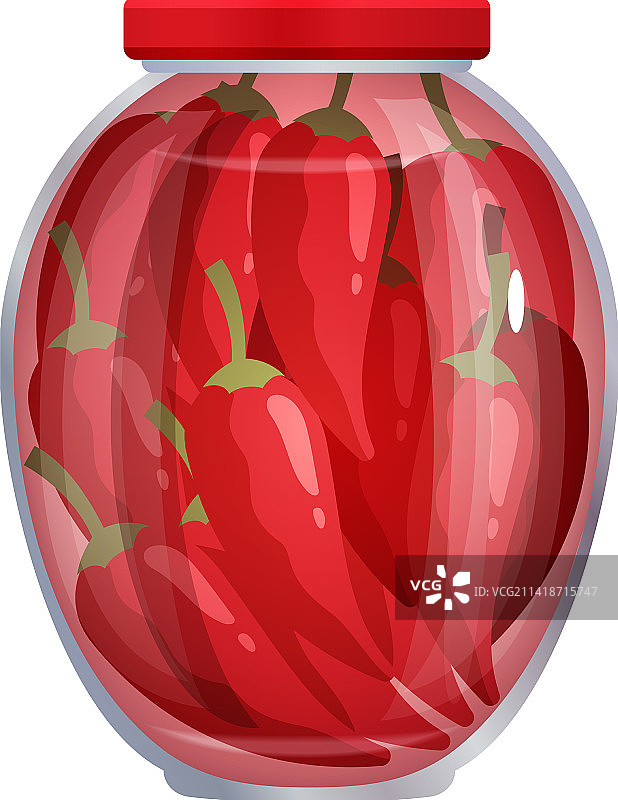 玻璃罐装辣椒图片素材