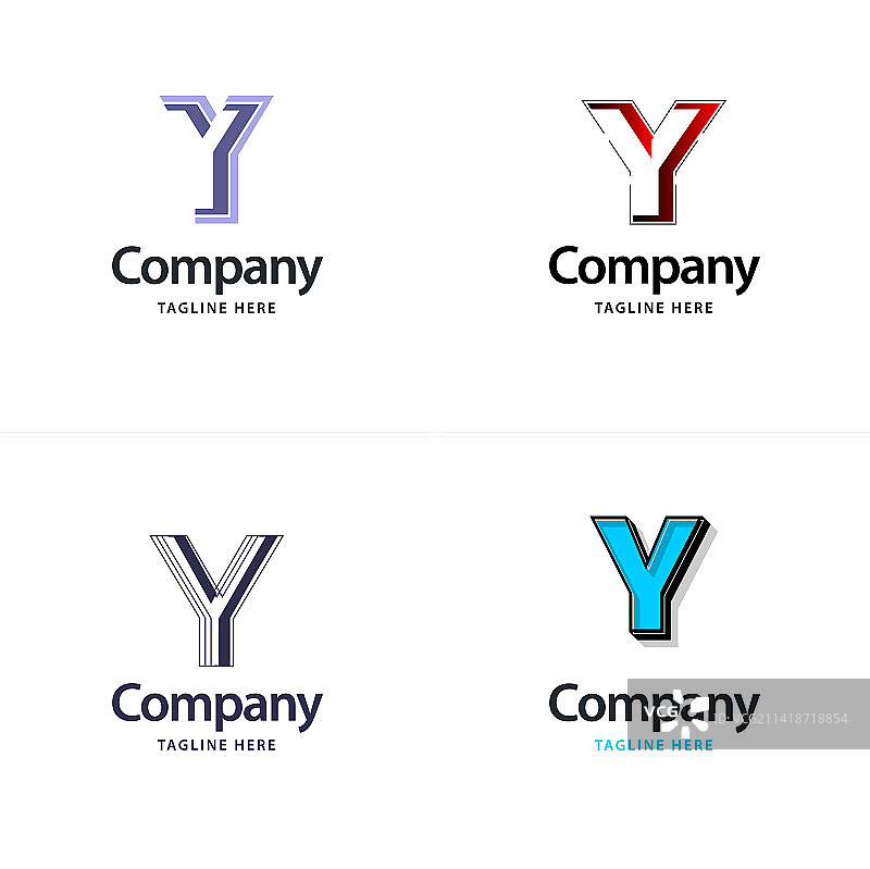 字母Y创意现代logo包设计图片素材