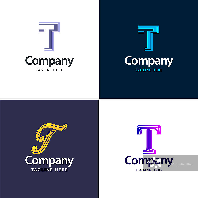 字母T大logo包创意现代设计图片素材