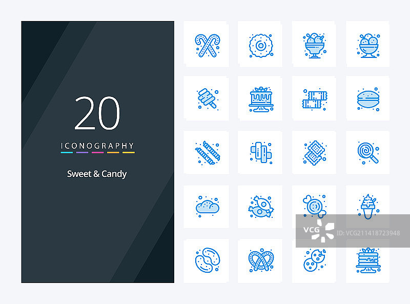 20款糖果蓝色图标图片素材