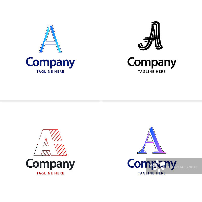 字母A大标志包设计创意现代图片素材