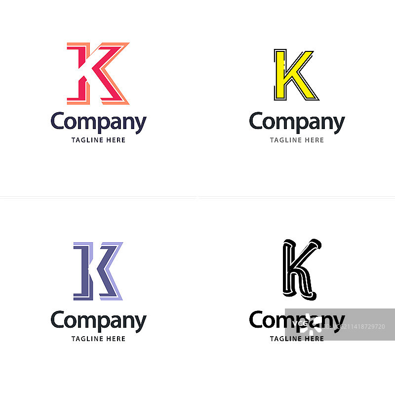 字母K创意现代Logo设计图片素材