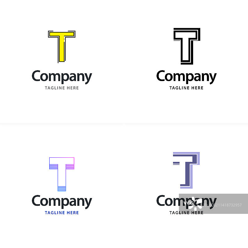 字母T大logo包创意现代设计图片素材