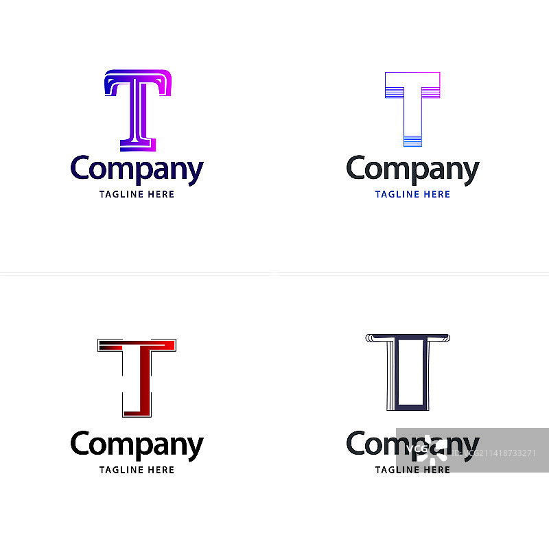 字母T大logo包创意现代设计图片素材