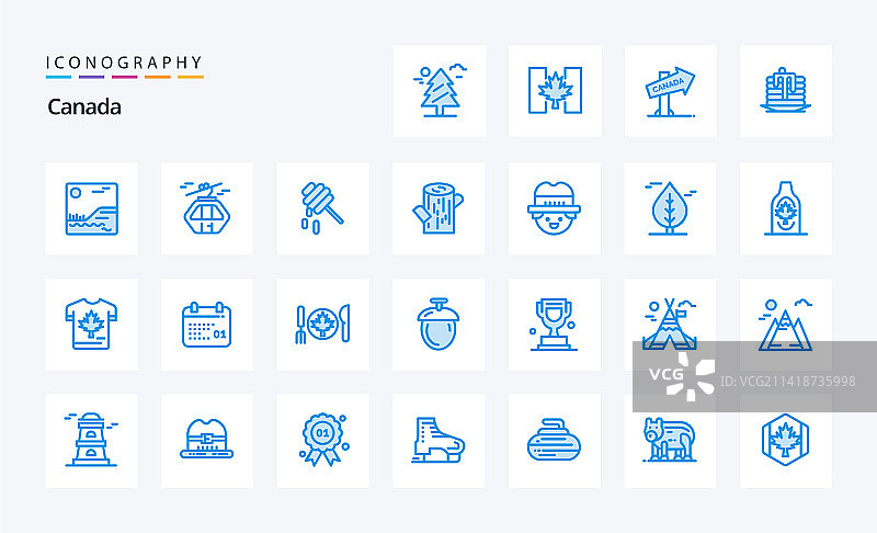 25 加拿大蓝色图标包图片素材