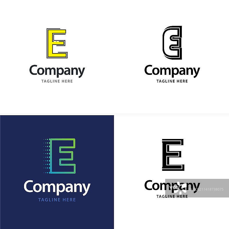 E字母大型logo包设计创意现代图片素材