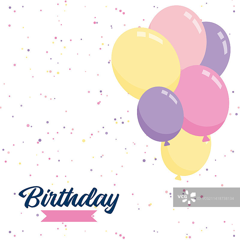 生日快乐气球背景图片素材