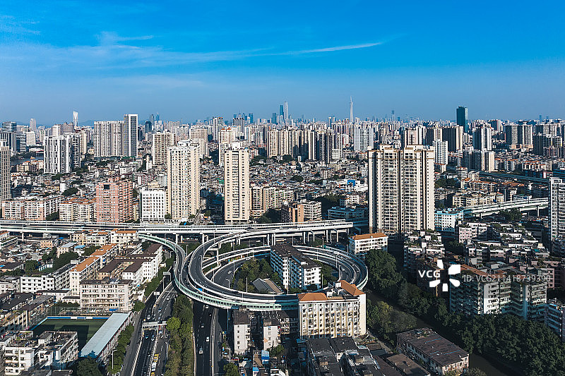 广州城市风光全景图（洲头咀隧道）图片素材