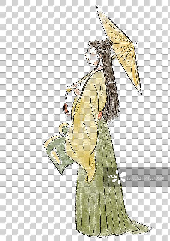 秋日古风女性图片素材