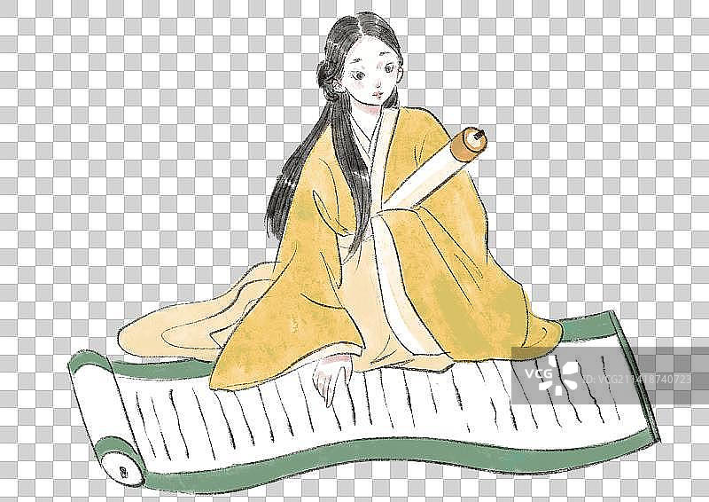 秋日古风女性图片素材
