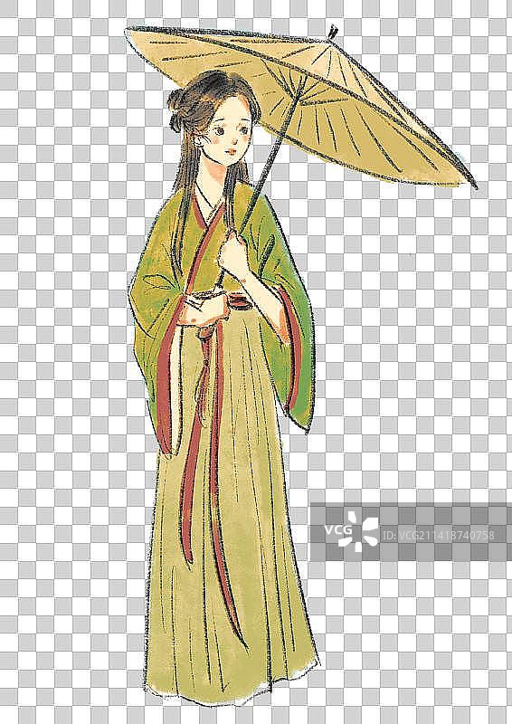 秋日古风女性图片素材