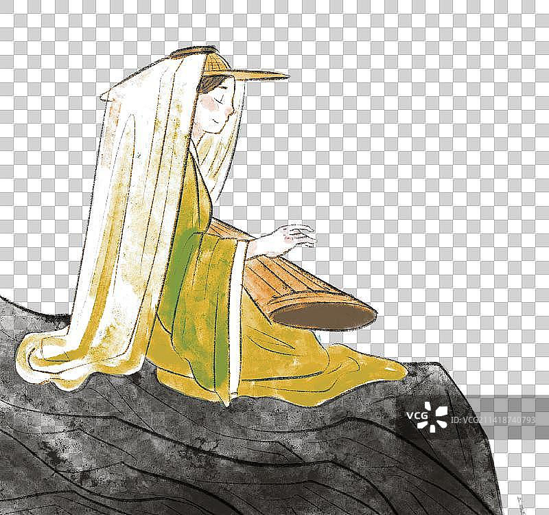 秋日古风女性图片素材