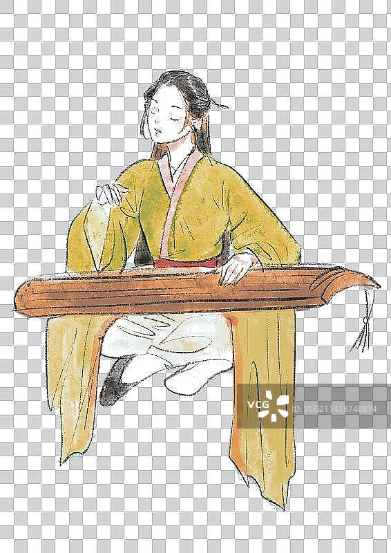 秋日古风女性图片素材