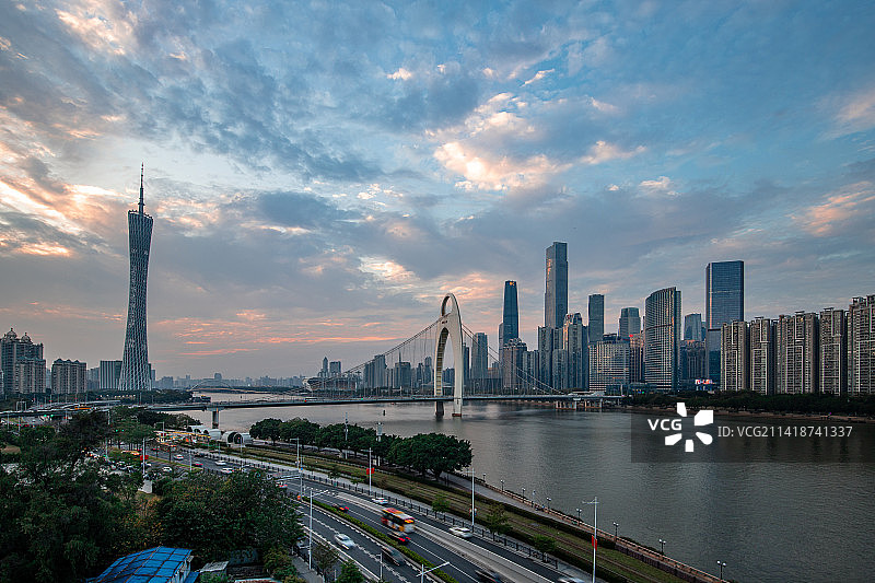 广州城市地标建筑风光图片素材