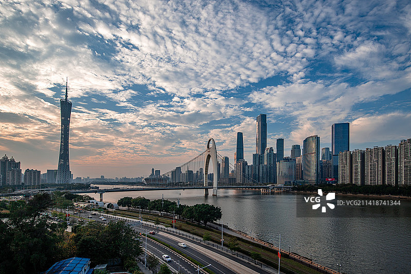 广州城市地标建筑风光图片素材