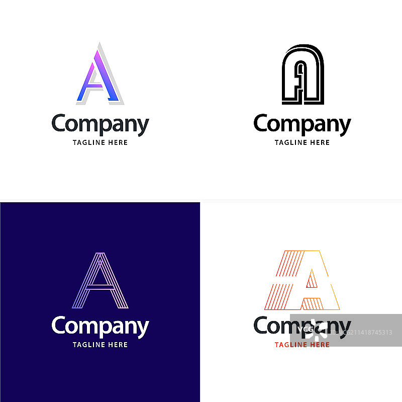 字母A大标志包设计创意现代图片素材