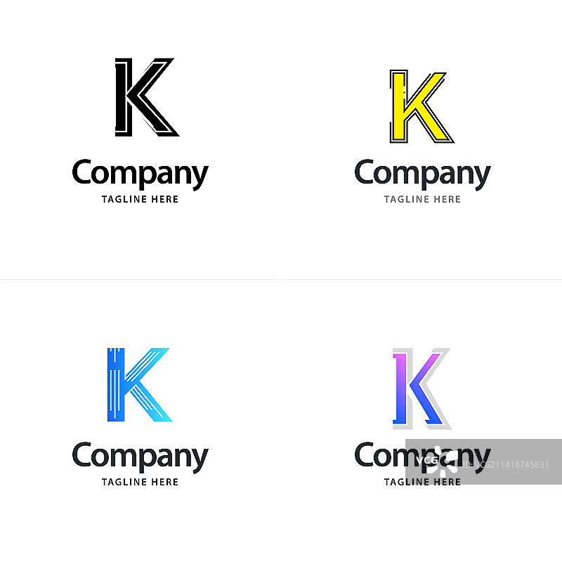 字母K创意现代Logo设计图片素材