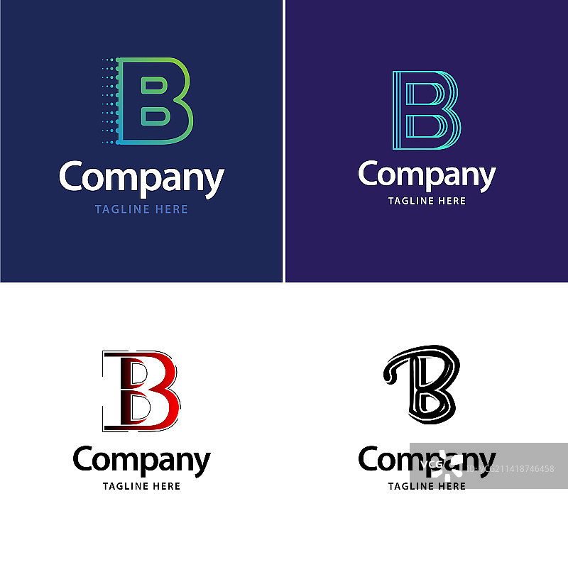 字母B大标志创意现代设计图片素材