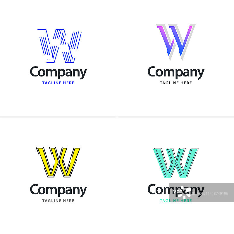 字母W大logo包设计创意现代图片素材