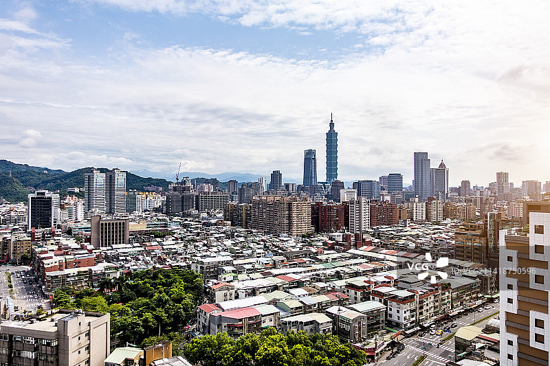 台北天际线城市风光图片素材