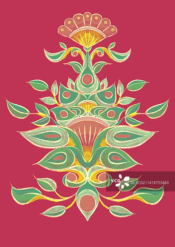 非凡洋红中国风纹样图片素材