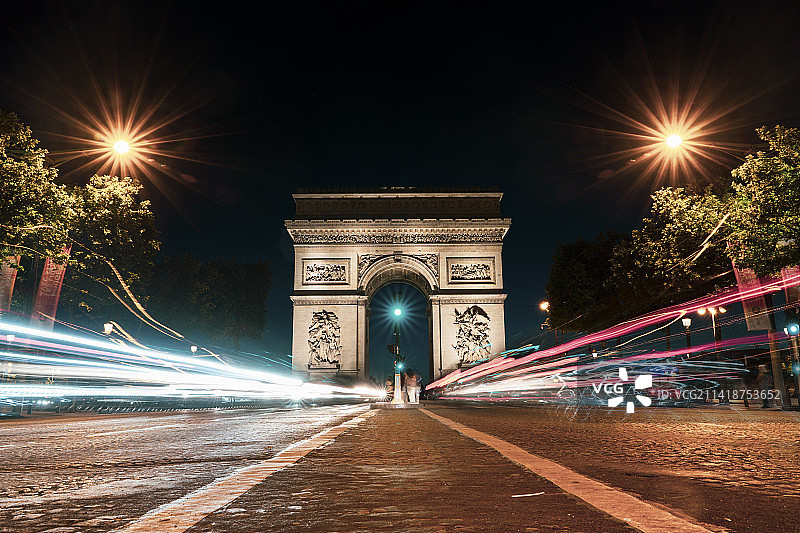 凯旋门 车轨图片素材