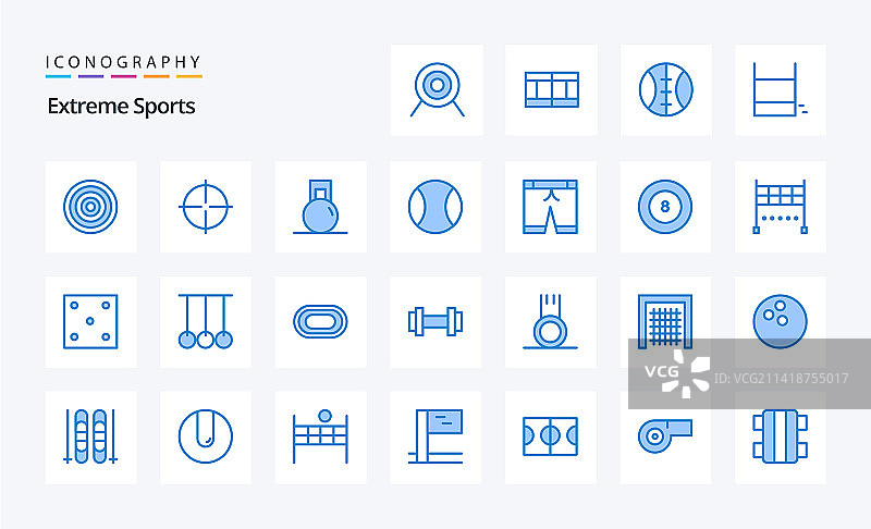 25个运动蓝色图标包图片素材