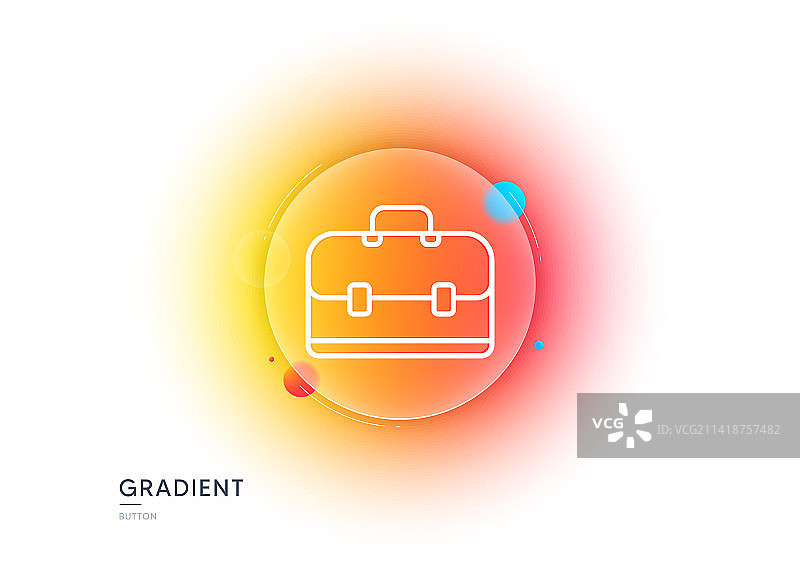 商务箱线性图标，作品集符号渐变图片素材