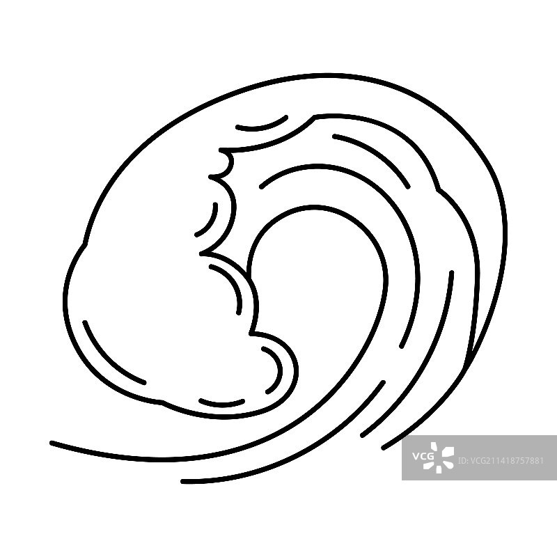 海浪与海沫图片素材