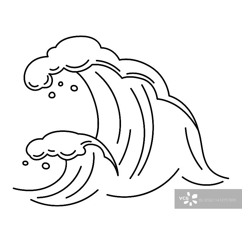 海浪与海沫图片素材