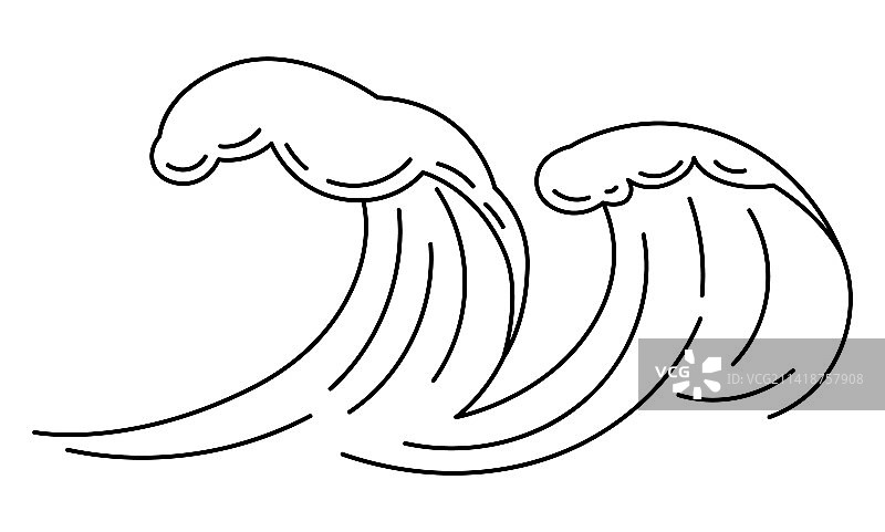 海浪与海沫图片素材